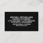 Carte De Visite Soccer Pro Black (Dos)