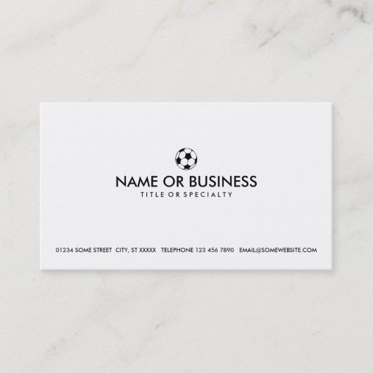 Carte De Visite soccer simple (Devant)