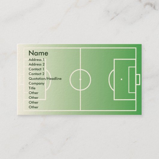 Carte De Visite Soccerfield - affaires (Devant)