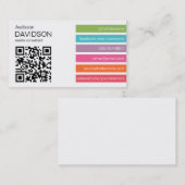 Carte de visite social de médias de CODE lumineux (Devant / Derrière)