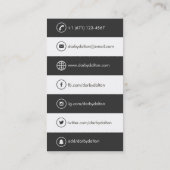 Carte de visite social de médias de logo blanc (Dos)