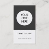 Carte de visite social de médias de logo blanc (Devant)