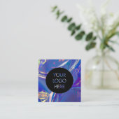 Carte de visite social de médias d'hologramme (Debout devant)