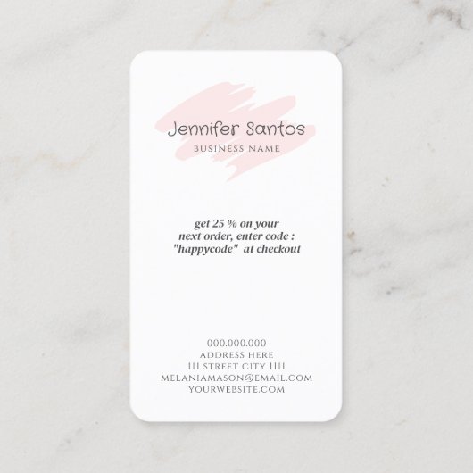 Carte De Visite Social Media Add QR Code & Logo Thank You (Dos)