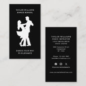 Carte De Visite Social Media Ballroom Danse Enseignant École de Da (Devant / Derrière)