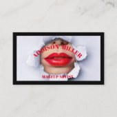 Carte De Visite Social Media, Code QR de l'artiste du maquillage t (Devant)