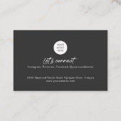 Carte De Visite Social media code QR maquillage moderne photo d'ar (Dos)