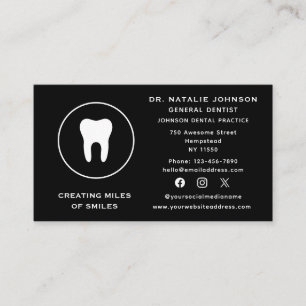 Carte De Visite Social Media Dentist Dental Clinique dentaire Dent