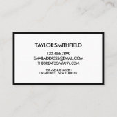 Carte De Visite Social Media Gold Foil élégant moderne (Dos)