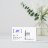 Carte De Visite Social Media Icon Ajouter Votre Logo Réseau (Debout devant)