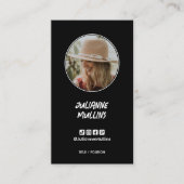 Carte De Visite Social Media Influencer QR Code (Devant)