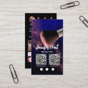 Carte De Visite Social Media Influencer Style tendance QRcode