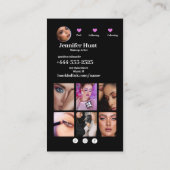 Carte De Visite Social Media Influencer Style tendance QRcode (Dos)