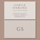 Carte De Visite Social Media Manager Luxury Neutral Modern