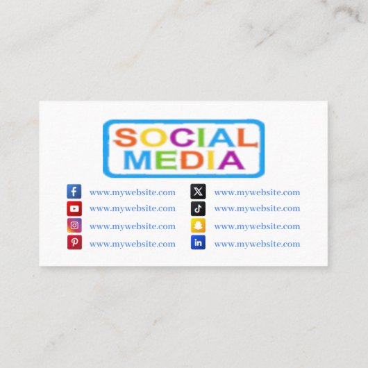Carte De Visite Social Media Networking QR Code Business Cards 14 (Dos)