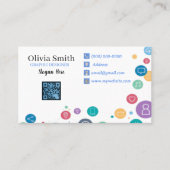 Carte De Visite Social Media Networking QR Code Business Cards 14 (Devant)