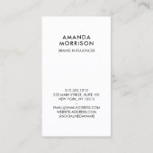 Carte De Visite Social Media QR Code Ajouter Photo Black Vertical (Dos)