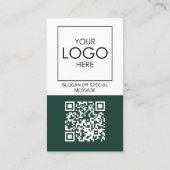 Carte De Visite Social Media QR Code Employé Photo & Logo de l'ent (Dos)
