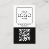 Carte De Visite Social Media QR Code Employé Photo & Logo de l'ent (Dos)