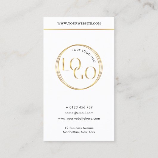 Carte De Visite Social Media QR Code Glam Gold Logo QR Code (Dos)