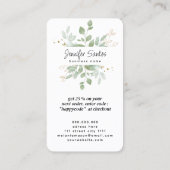 Carte De Visite Social Media QR Code & Logo Merci Eucalyptus (Dos)