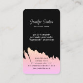 Carte De Visite Social Media QR Code & Logo Merci moderne Noir (Dos)