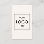 Carte De Visite Social Media QR Code Logo moderne Beige (Dos)