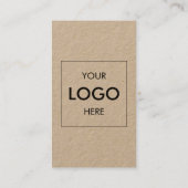 Carte De Visite Social Media QR Code Logo moderne Kraft (Dos)