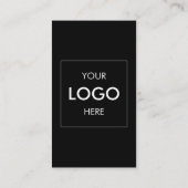 Carte De Visite Social Media QR Code Logo moderne Noir (Dos)