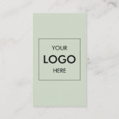 Carte De Visite Social Media QR Code Moderne Logo Sage Green (Dos)
