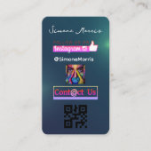 Carte De Visite Social Media QR Code -Photographies (Devant)