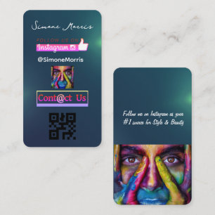 Carte De Visite Social Media QR Code -Photographies