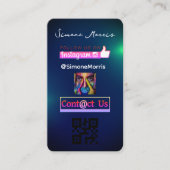 Carte De Visite Social Media QR Code -Photographies (Devant)
