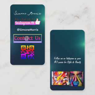 Carte De Visite Social Media QR Code -Photographies
