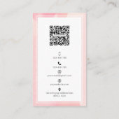 Carte De Visite Social media QR code tendance design blush personn (Dos)