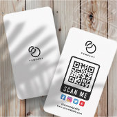 Carte De Visite Social Media Scan ME QR Code Logo Moderne Simple