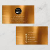 Carte De Visite Social Media TwitterYouTubeInstagraFaceFB Honey (Devant / Derrière)