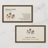 Carte De Visite Social Worker - Symbole d'arbre élégant (Devant / Derrière)