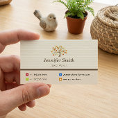 Carte De Visite Social Worker - Symbole d'arbre élégant