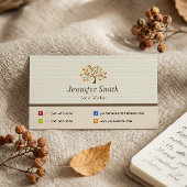 Carte De Visite Social Worker - Symbole d'arbre élégant