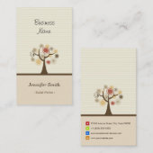 Carte De Visite Social Worker - Thème Naturel Élégant (Devant / Derrière)