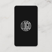 Carte de visite sociale avec QR Code Moderne Noir (Dos)