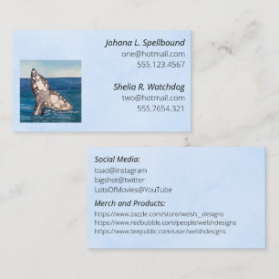 Carte de visite sociale Baleine bleue