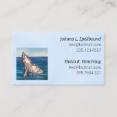 Carte de visite sociale Baleine bleue (Devant)