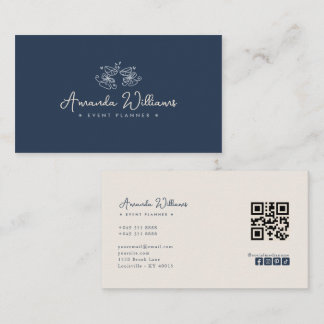 Carte de visite sociale QR Code Minuit Entreprise