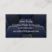 Carte De Visite Société d'aviation professionnelle moderne bleu et (Dos)