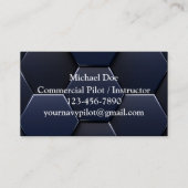Carte De Visite Société d'aviation professionnelle moderne bleu et (Dos)
