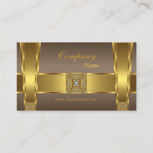 Carte De Visite Société de bijoux Gold Brown