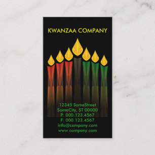 Carte De Visite société de bougies kwanzaa