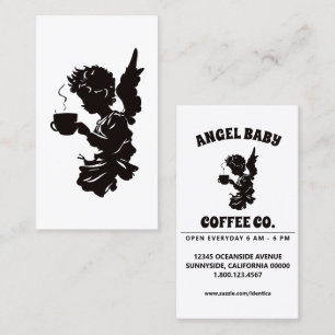 Carte De Visite société de café ange bébé